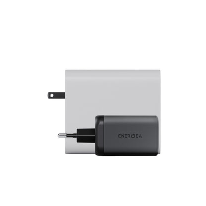 Energea AmpCharge Mini 100 2 Adet 100W Type-C ve 1 Adet 30W USB Çıkışlı PD PPS QC 3.0 GaN Hızlı Şarj Aleti