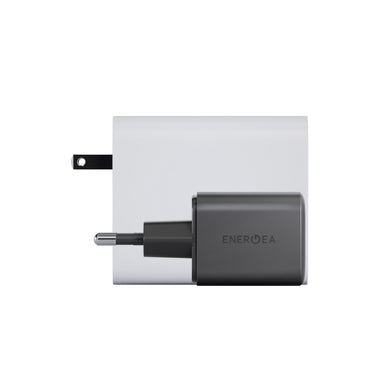 Energea AmpCharge Mini 45 1 Adet 45W Type-C ve 30W USB Çıkışlı PD PPS QC 3.0 GaN Hızlı Şarj Aleti