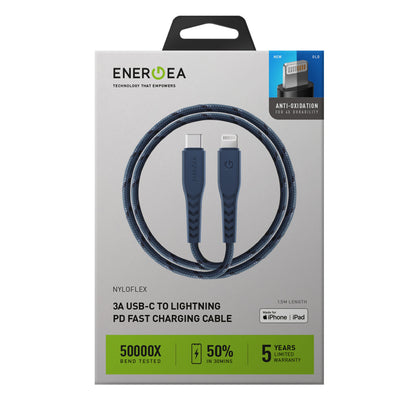Energea C94 NyloFlex 1.5M 100W Type-C to Lightning PD Hızlı Şarj Kablo