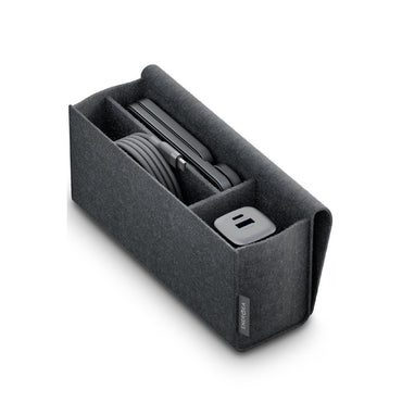 Energea Essential Kit AmpCharge GaN 35W Adaptör Magtrio Plus 3in1 Kablosuz Şarj Standı ve 100W Type-C to Type-C Manyetik Kablolu Set Travel Çanta