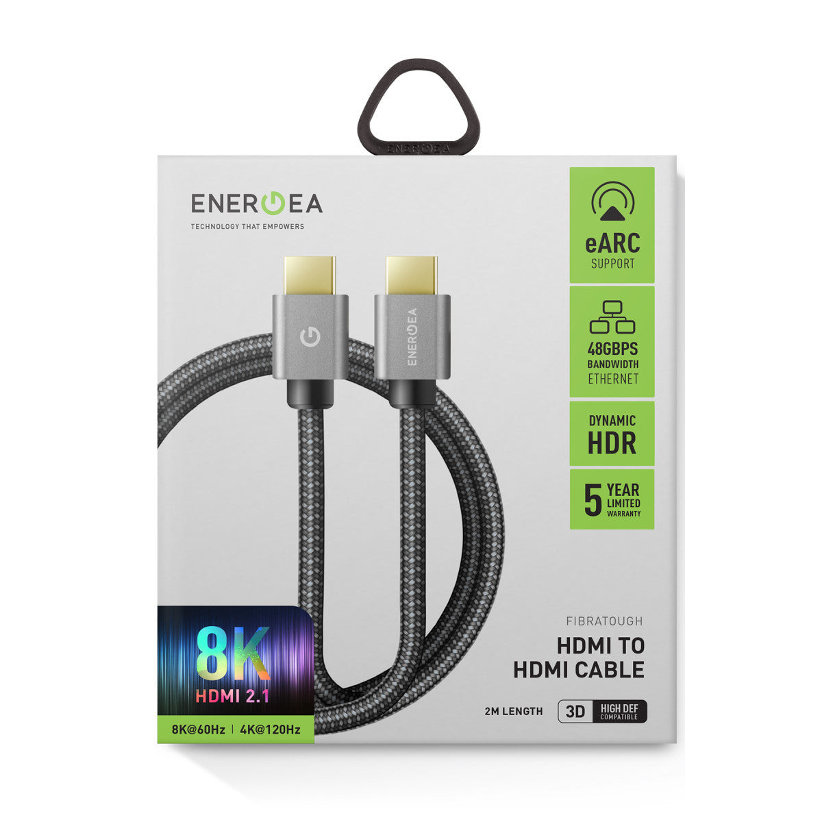 Energea FibraTough 2M HDMI 2.1 8K 60 Hz HDMI to HDMI Kablo