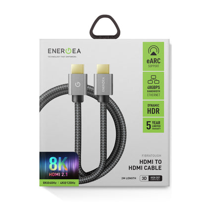 Energea FibraTough 2M HDMI 2.1 8K 60 Hz HDMI to HDMI Kablo