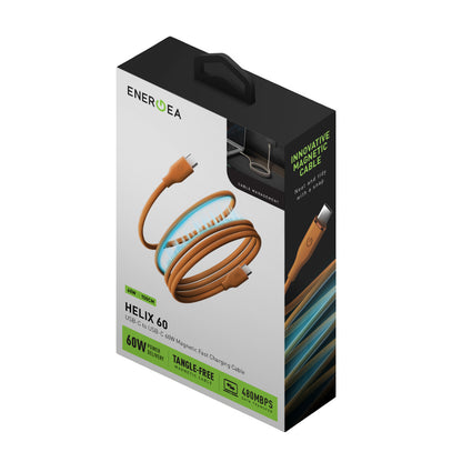 Energea Helix 60 1.5M 60W Manyetik Type-C to Type-C Hızlı Şarj Kablo
