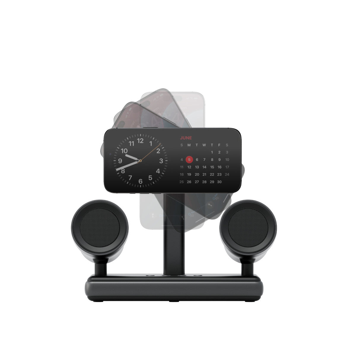 Energea MagAudio 2in1 5W Kablosuz Hoparlörlü Qi2 Destekli 15W Masaüstü Hızlı Şarj Standı