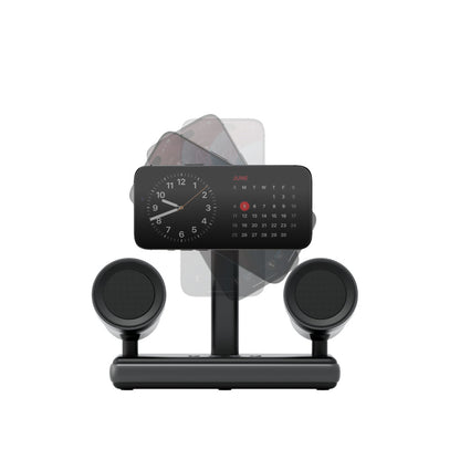 Energea MagAudio 2in1 5W Kablosuz Hoparlörlü Qi2 Destekli 15W Masaüstü Hızlı Şarj Standı