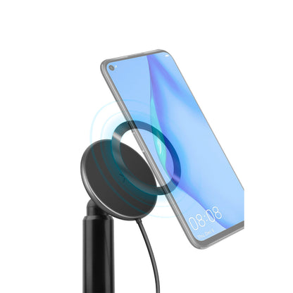 Energea MagDrive 2in1 Izgara Klipsli ve Bardaklık Bölgesine Takma Aparatlı 15W Kablosuz Şarjlı Manyetik Magsafe Araç Tutucu
