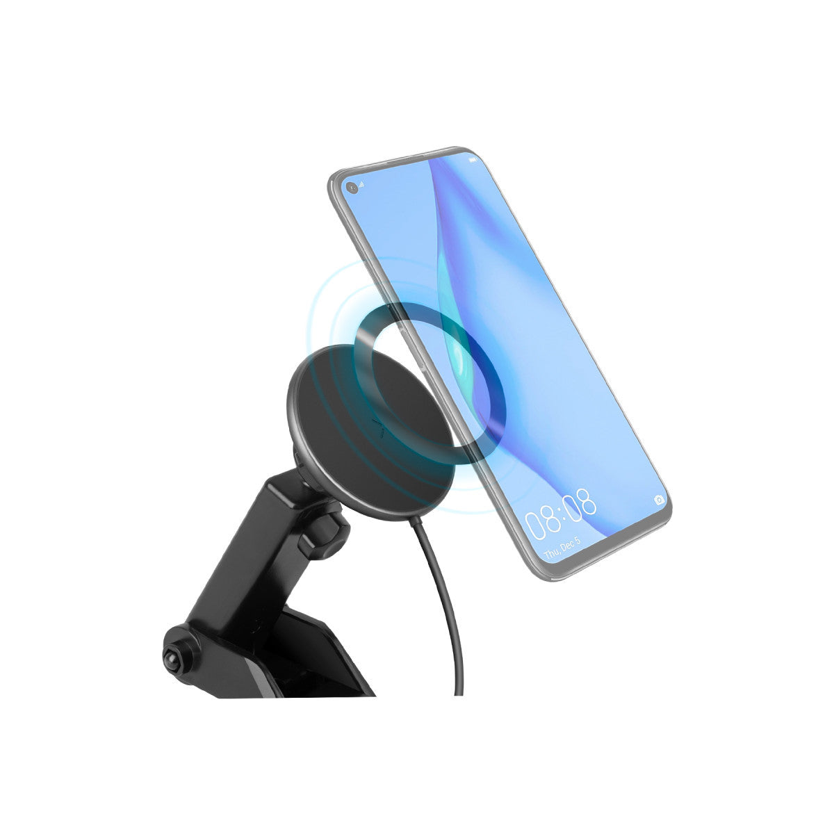 Energea MagDrive 2in1 Izgara Klipsli ve Vantuzlu 15W Kablosuz Şarjlı Manyetik Magsafe Araç Tutucu