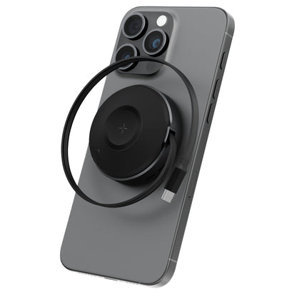 Energea MagDuo Arc 2in1 80cm Dahili Kablolu 15W Telefon Saat Hızlı Şarj Standı