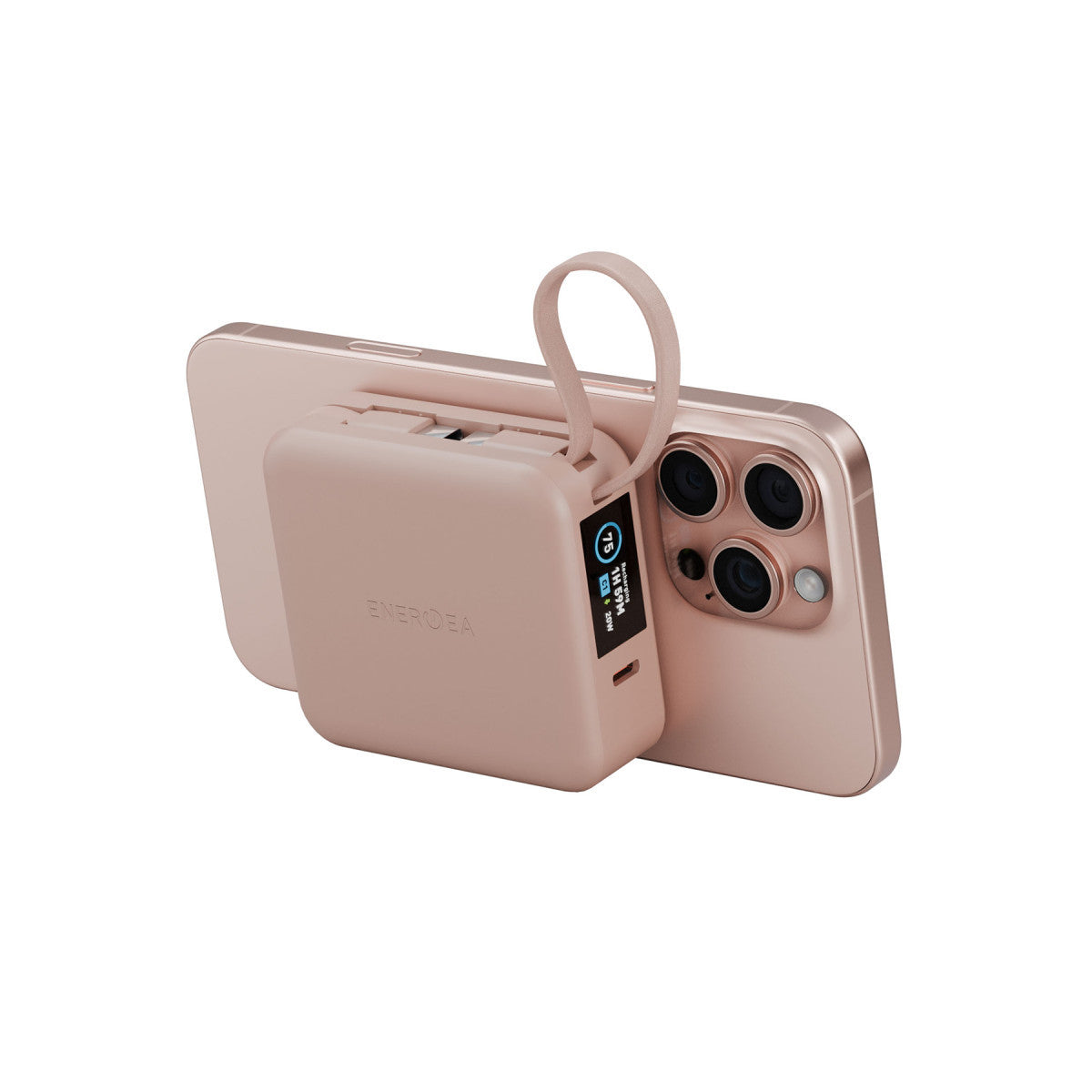 Energea MagPac Mini Plus Dijital Göstergeli 10.000 mAh 2 Adet 20W Type-C Kablolu 1 Adet 20W Type-C ve 15W Kablosuz Şarj Çıkışlı PD Hızlı Şarj Magsafe Powerbank