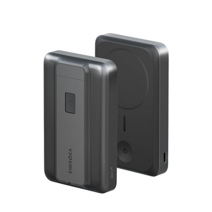 Energea MagPac Pro 35s 10.000 mAh 35W Type-C Dahili Kablolu 15W Qi2 Telefon Saat Kablosuz Şarj Destekli ve Hibrit Solid State Destekli Magsafe Powerbank
