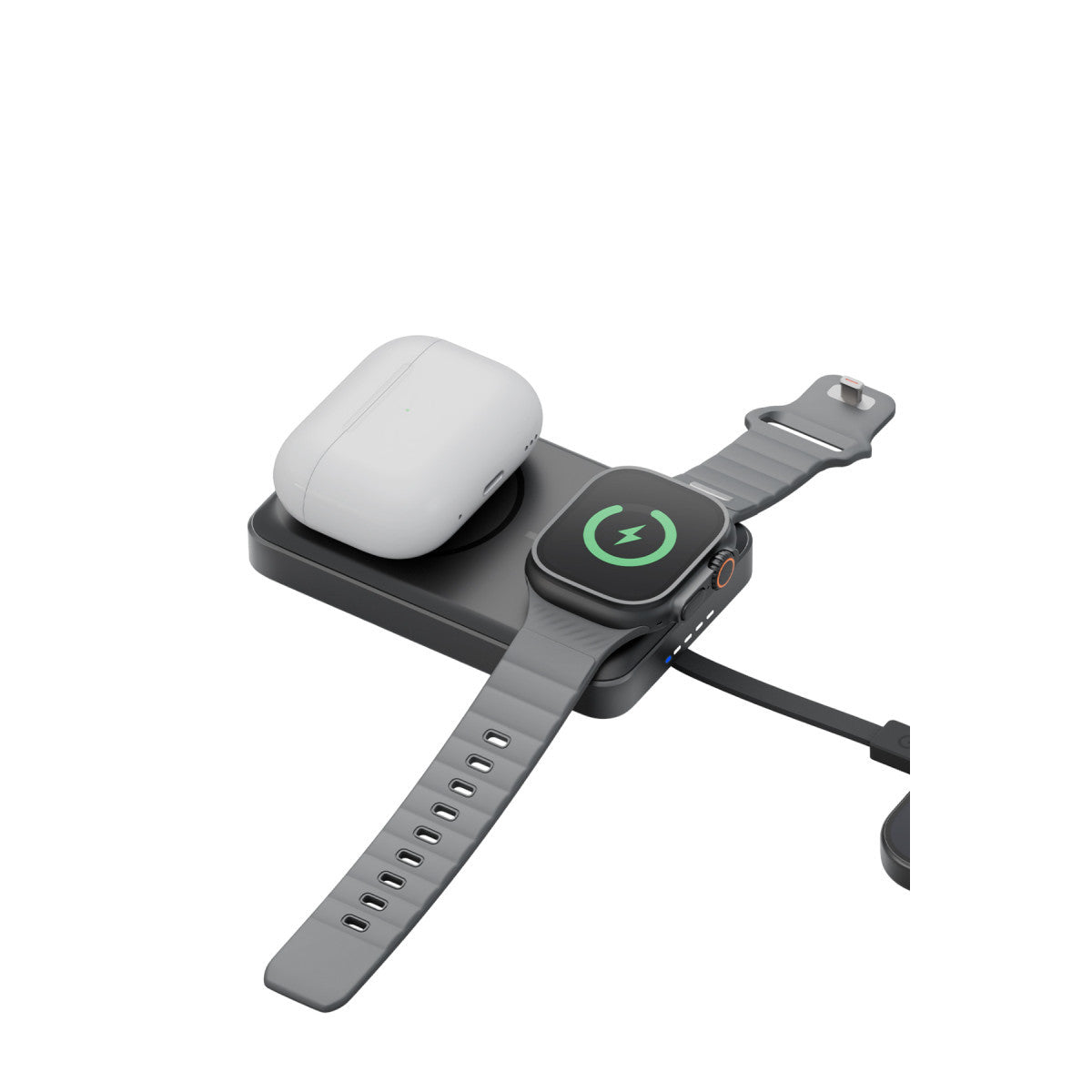Energea MagPac Pro 35s 10.000 mAh 35W Type-C Dahili Kablolu 15W Qi2 Telefon Saat Kablosuz Şarj Destekli ve Hibrit Solid State Destekli Magsafe Powerbank