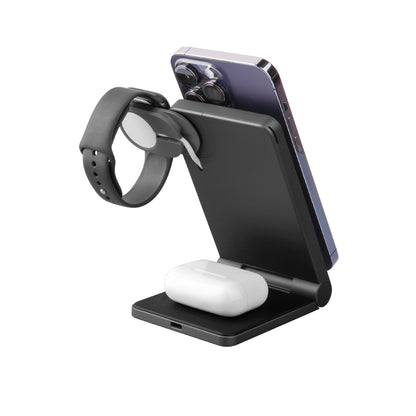 Energea MagTrio 3in1 Katlanabilir 15W Telefon Saat Airpods Masaüstü Hızlı Şarj Standı