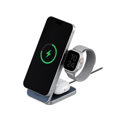 Energea MagTrio Plus 3in1 Katlanabilir 15W Telefon Saat Airpods Masaüstü Hızlı Şarj Standı