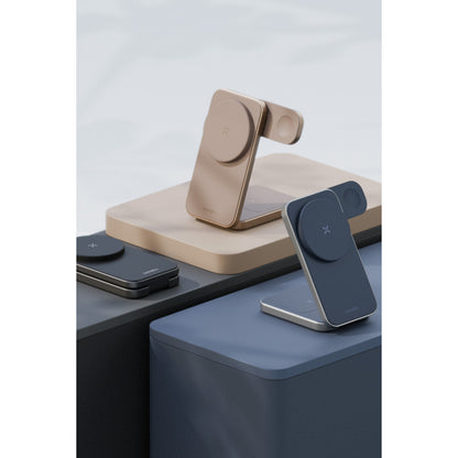 Energea MagTrio Plus 3in1 Katlanabilir 15W Telefon Saat Airpods Masaüstü Hızlı Şarj Standı