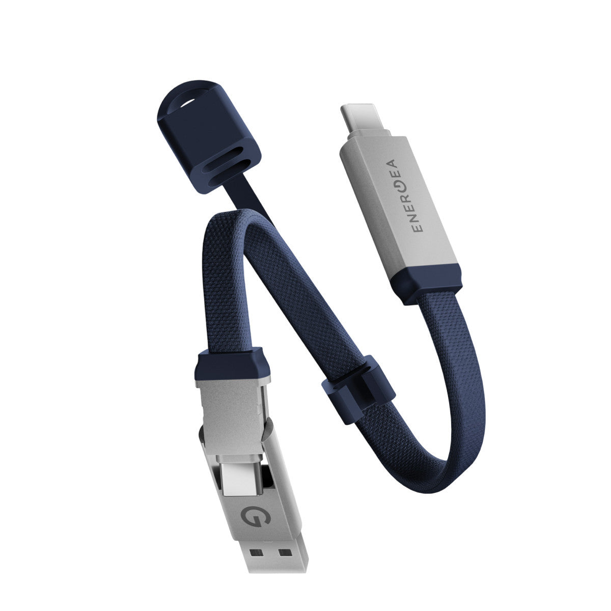 Energea Sheath Key 15cm 60W 2in1 Type-C to Type-C ve USB-A Hızlı Şarj Kablo