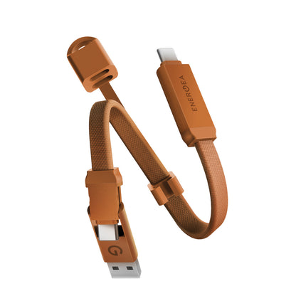 Energea Sheath Key 15cm 60W 2in1 Type-C to Type-C ve USB-A Hızlı Şarj Kablo
