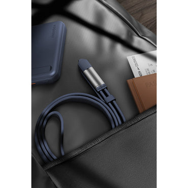 Energea Sheath Travel 1.2M 60W 2in1 Type-C to Type-C ve USB-A Hızlı Şarj Kablo