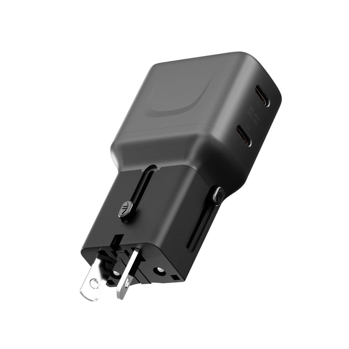 Energea TravelGo 65W 2 Adet Type-C Çıkışlı PD PPS GaN Hızlı Şarj Aleti