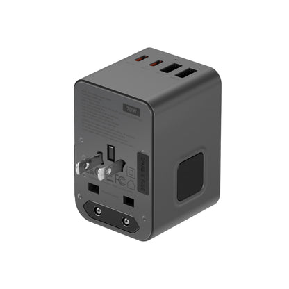 Energea TravelWorld Universal GaN70 1 Adet 70W Type C 2 Adet 15W Type C ve 2 Adet 15W USB Çıkışlı PD Hızlı Şarj Aleti