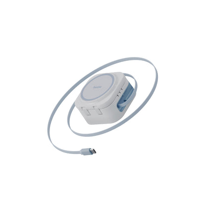 Energea X Bazic GoMag Station Mini 3in1 Katlanabilir 80cm Dahili Kablolu 15W Telefon Saat Masaüstü Hızlı Şarj Standı