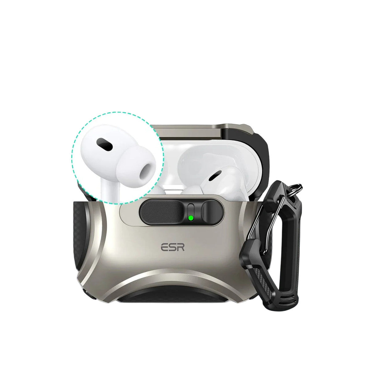 ESR Apple Airpods Pro 3 (3.nesil) Cyber FlickLock Magsafe Şarj Destekli Kilitli Kılıf