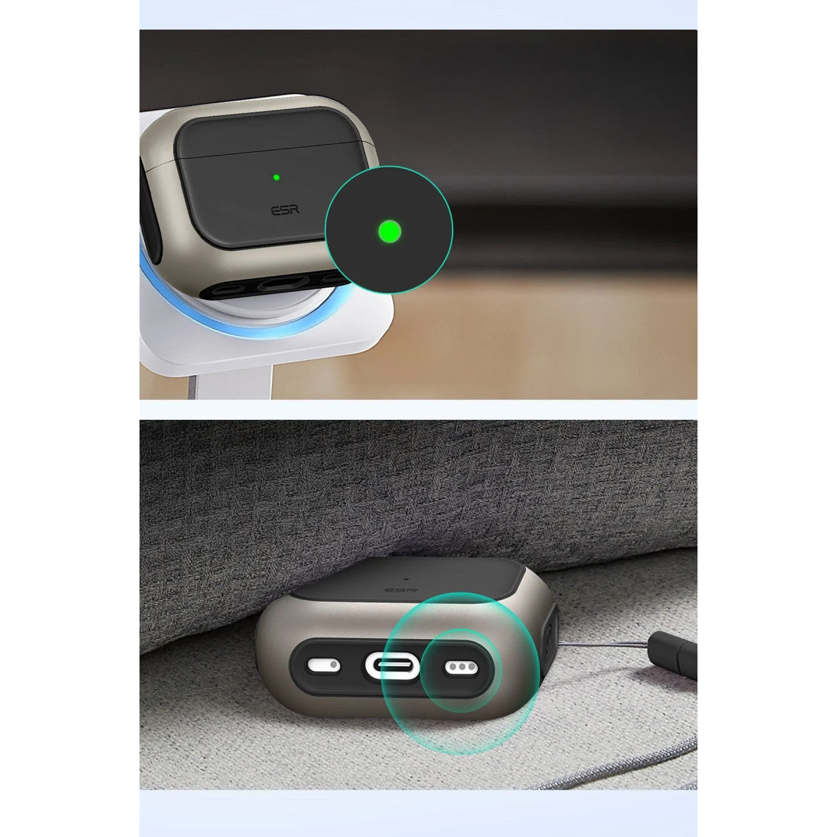 ESR Apple Airpods Pro 3 (3.Nesil) Orbit Hybrid Magsafe Şarj Destekli Kılıf