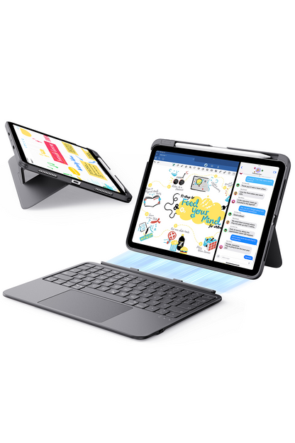 ESR Apple iPad 2022 10.9 (10.nesil) Flex Klavyeli Tablet Kılıfı - Gri