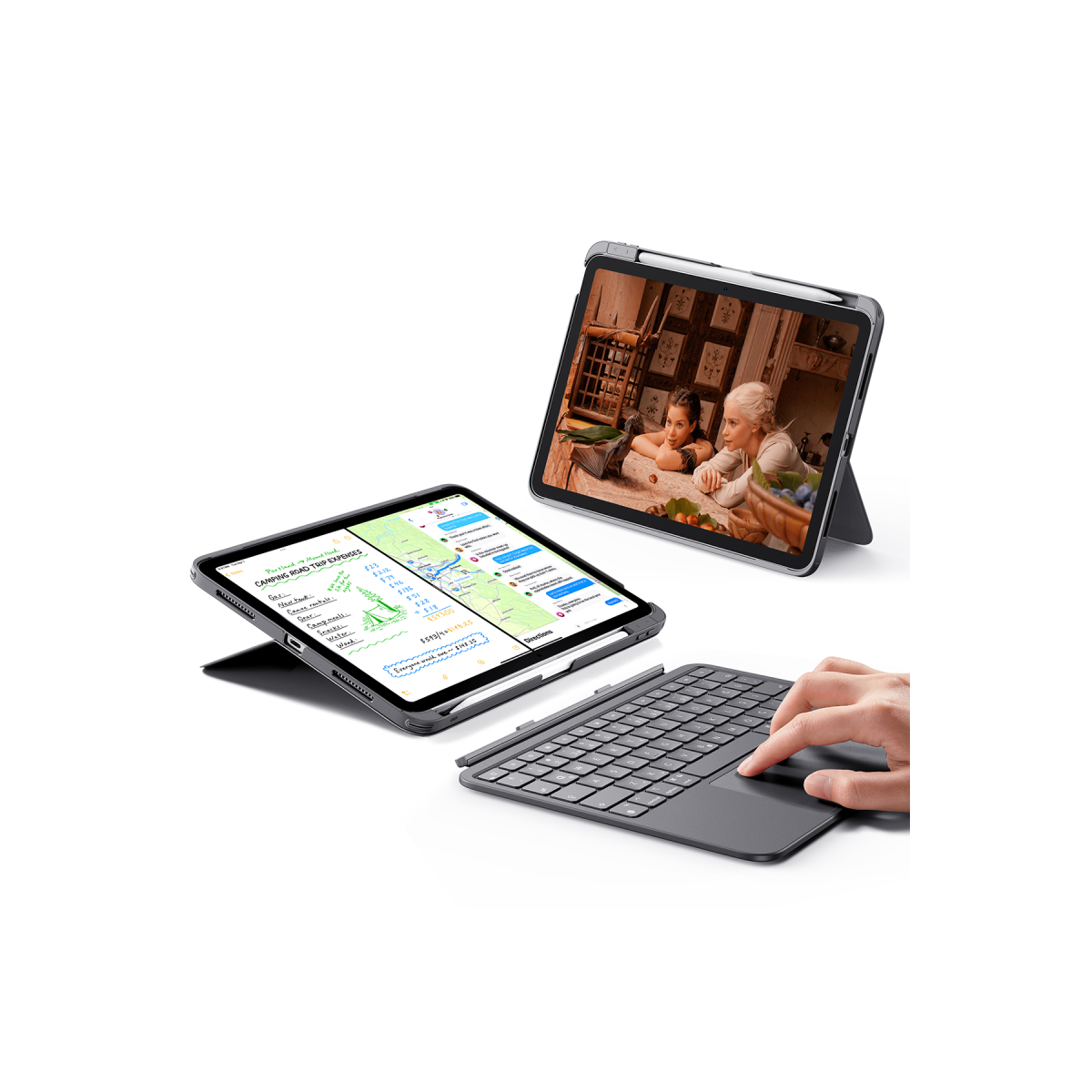 ESR Apple iPad 2025 10.9 10.Nesil (A16) Flex Klavyeli Tablet Kılıfı