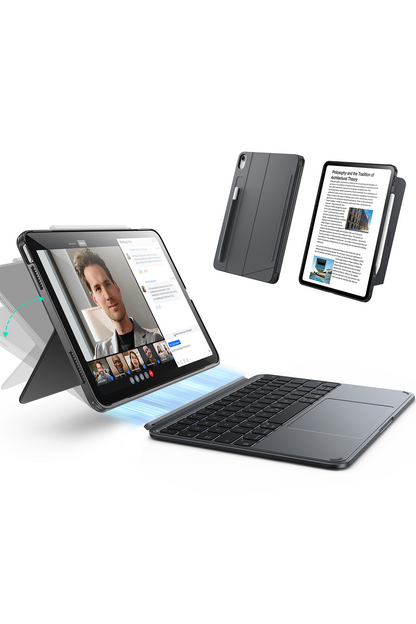 ESR Apple iPad 2022 10.9 (10.nesil) Shift Manyetik Klavyeli Tablet Kılıfı - Gri