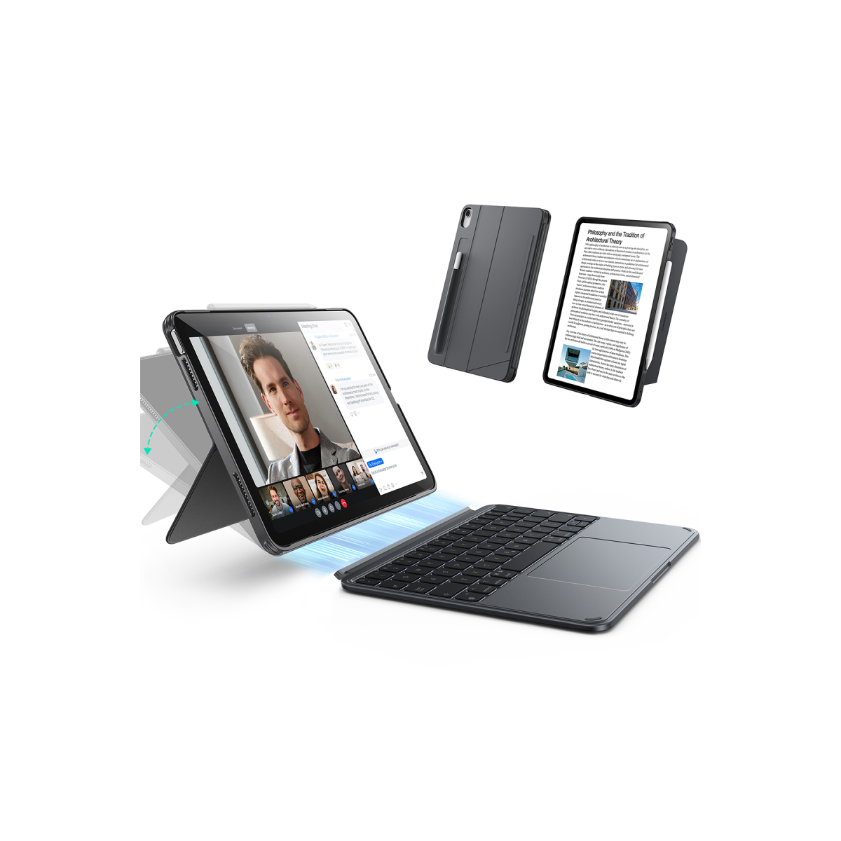 ESR Apple iPad 2022 10.9 (10.nesil) Shift Manyetik Klavyeli Tablet Kılıfı
