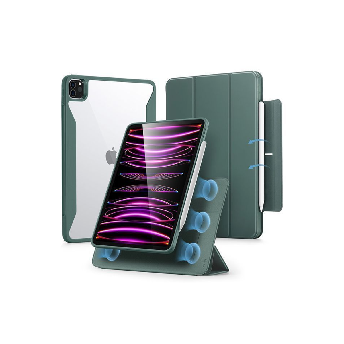ESR Apple iPad Pro 12.9 (2021) Rebound Hybrid 360 Manyetik Tablet Kılıfı