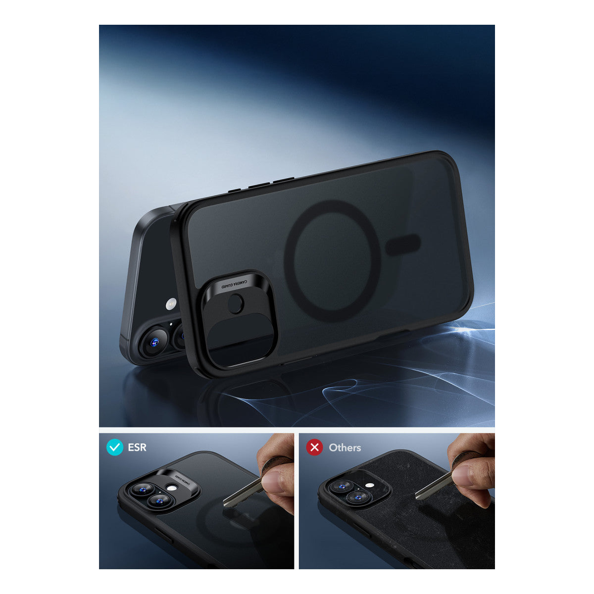 ESR Apple iPhone 16 Classic Hybrid Magsafe Kapak + Cam Hediyeli Set