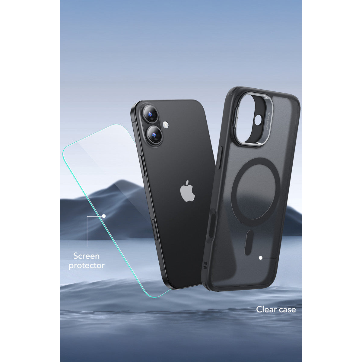 ESR Apple iPhone 16 Classic Hybrid Magsafe Standlı Kapak + Cam Hediyeli Set