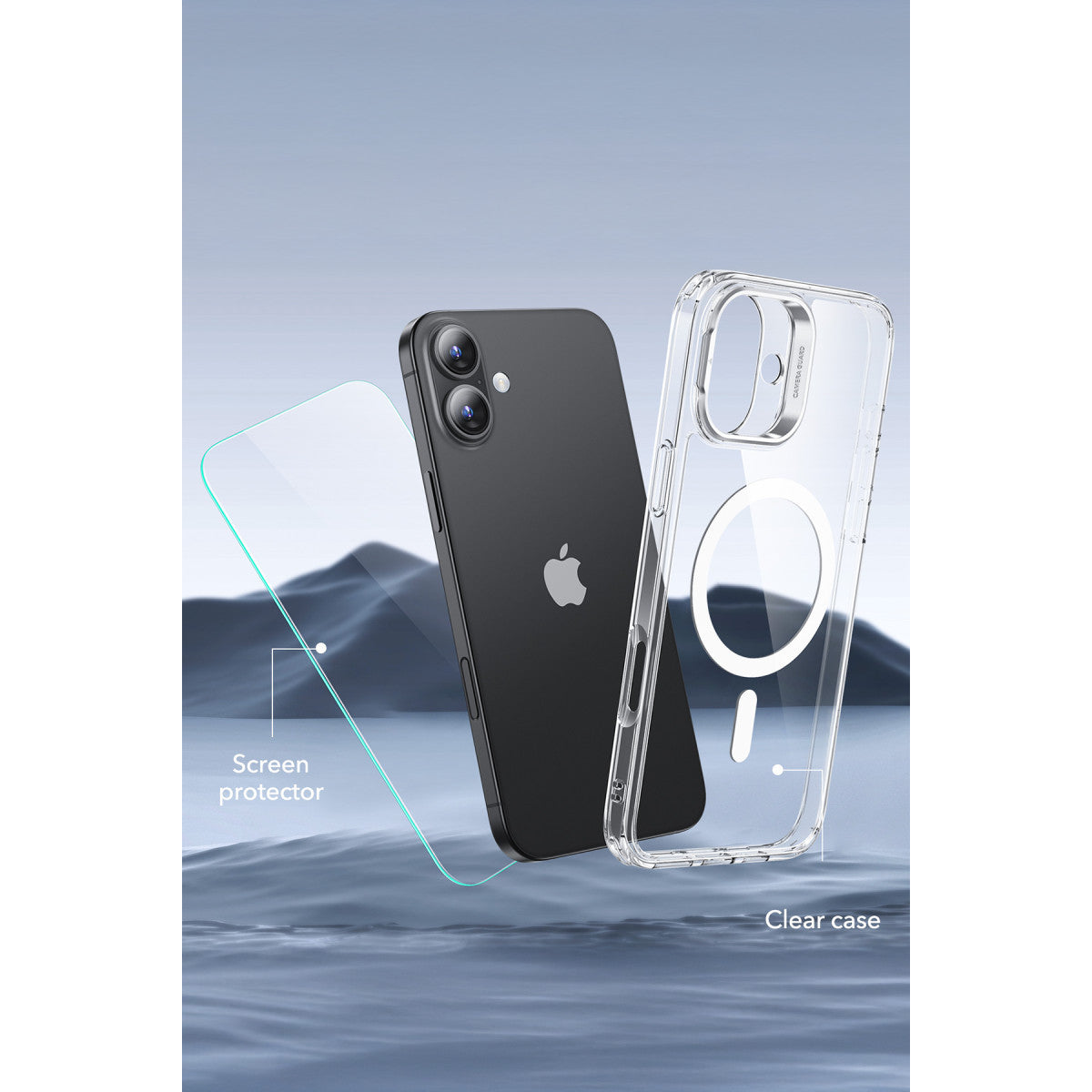 ESR Apple iPhone 16 Plus Classic Hybrid Magsafe Standlı Kapak + Cam Hediyeli Set