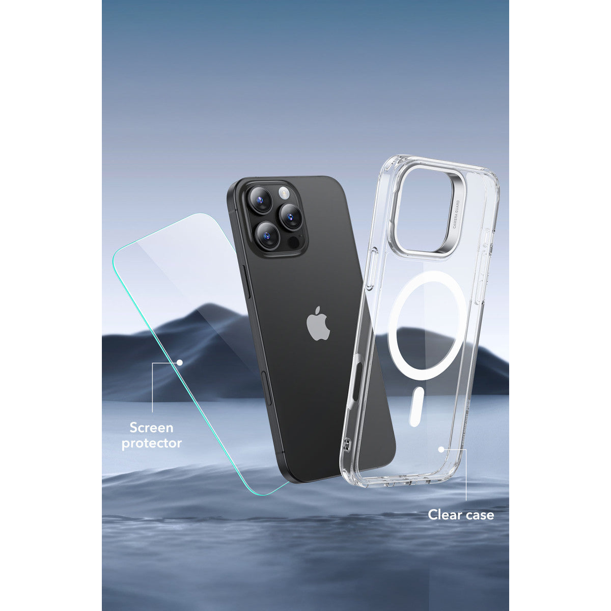 ESR Apple iPhone 16 Pro Classic Hybrid Magsafe Standlı Kapak + Cam Hediyeli Set