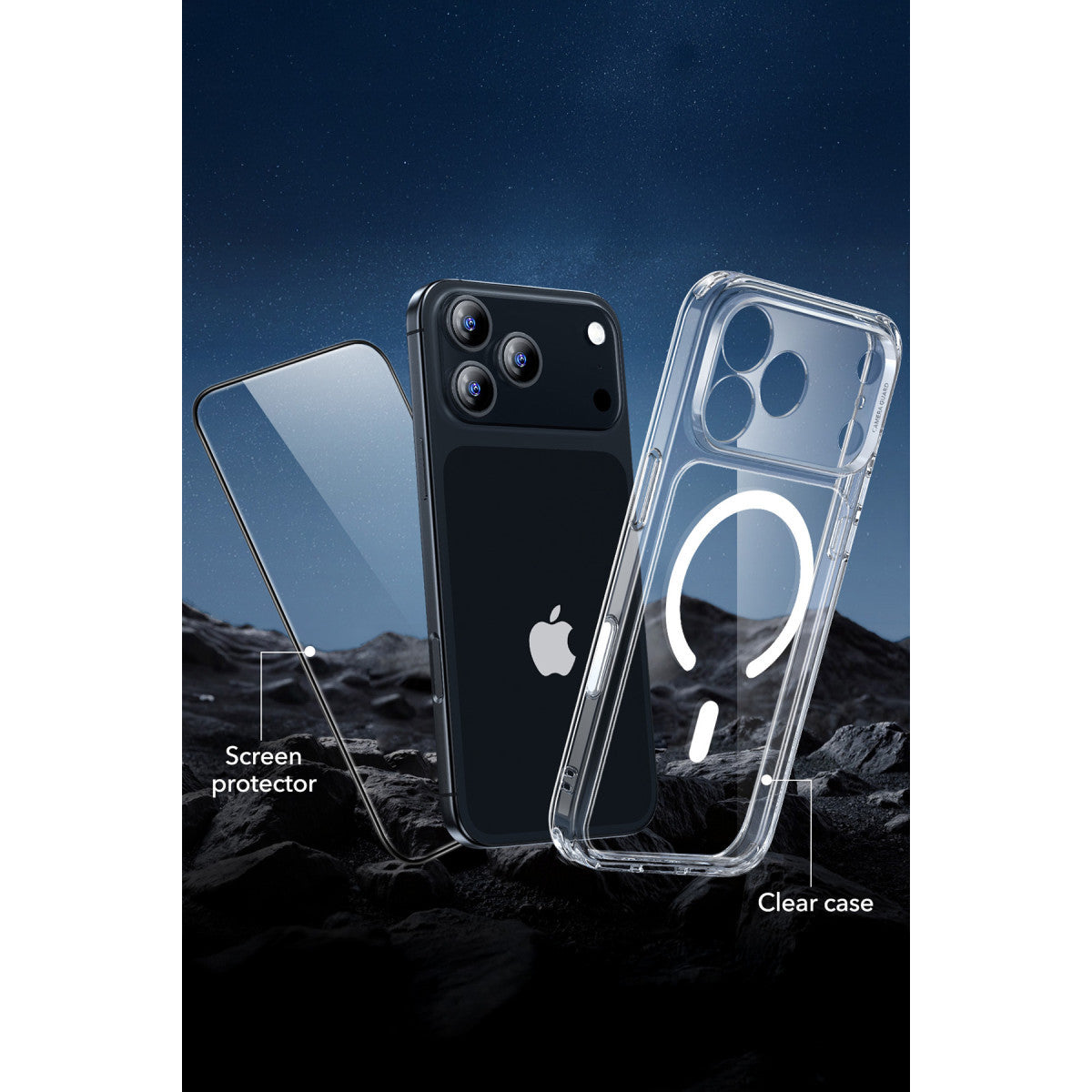 ESR Apple iPhone 17 Pro Classic Hybrid Magsafe Kapak + Cam Hediyeli Set
