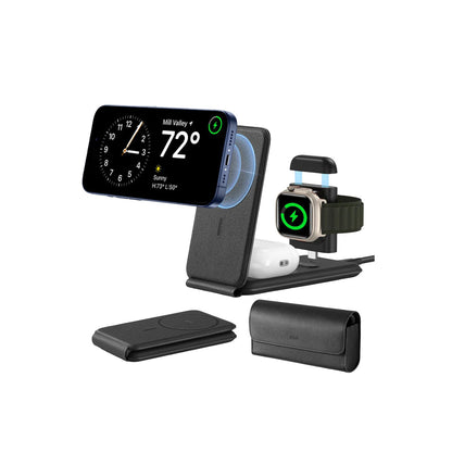 ESR HaloLock 3in1 20W PD Type-C Çıkışlı ve Saat ile Airpods İçin Kablosuz Şarj Destekli Şarj Seti