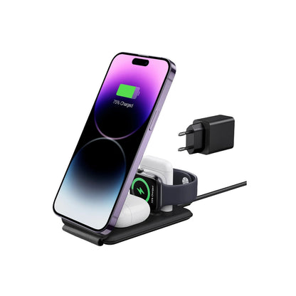 ESR HaloLock 3in1 20W PD Type-C Çıkışlı ve Saat ile Airpods İçin Kablosuz Şarj Destekli Şarj Seti