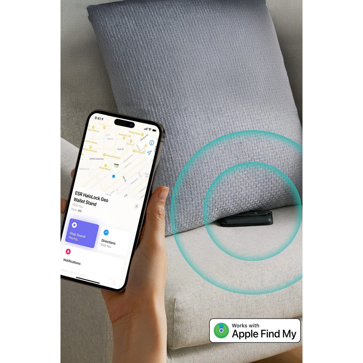 ESR HaloLock Geo Apple Find My Destekli Stant Özellikli Magsafe Kartlık