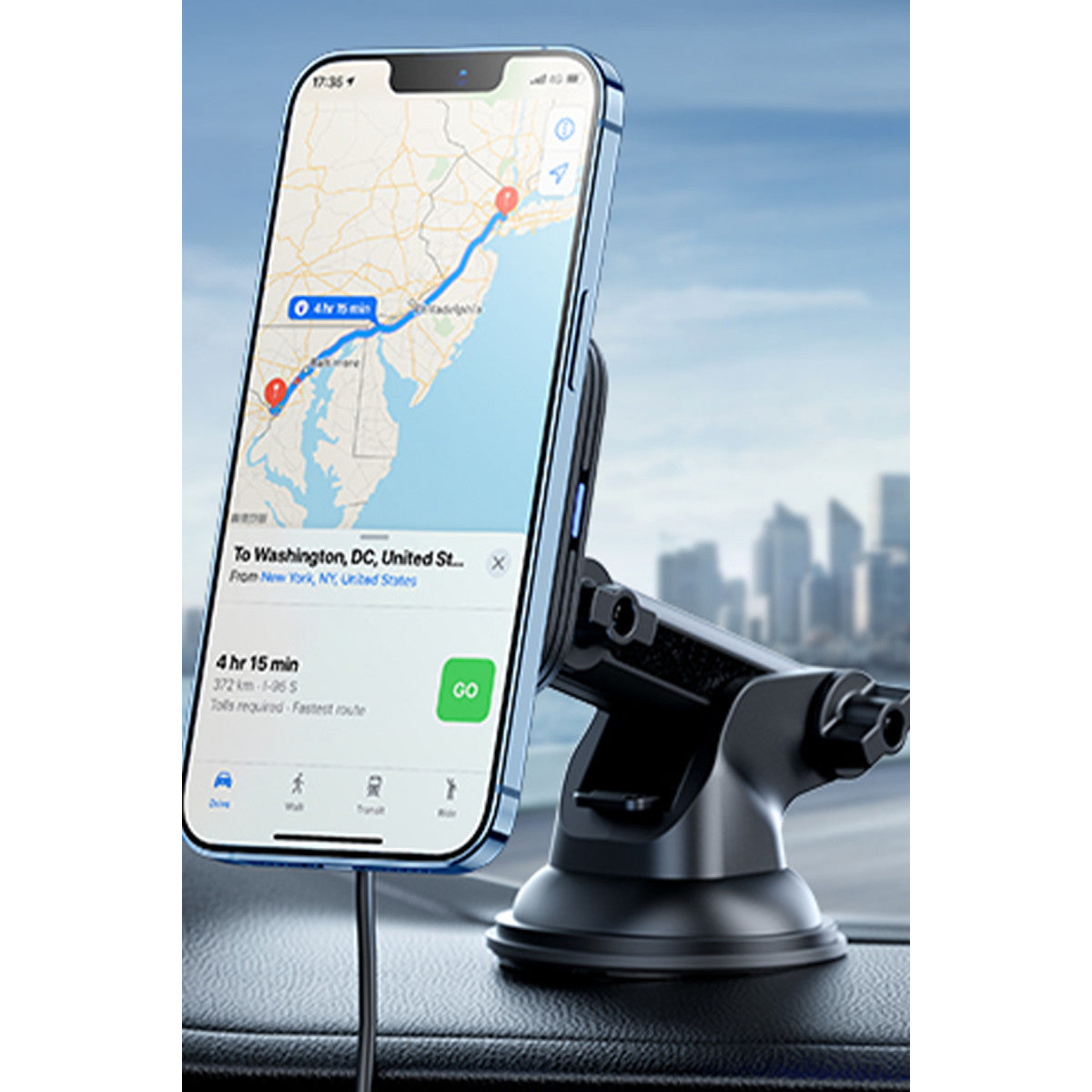ESR Qi2 HaloLock Vantuz Özellikli 15W Magsafe Şarj 360 Dönen Destekli Araç Tutucu