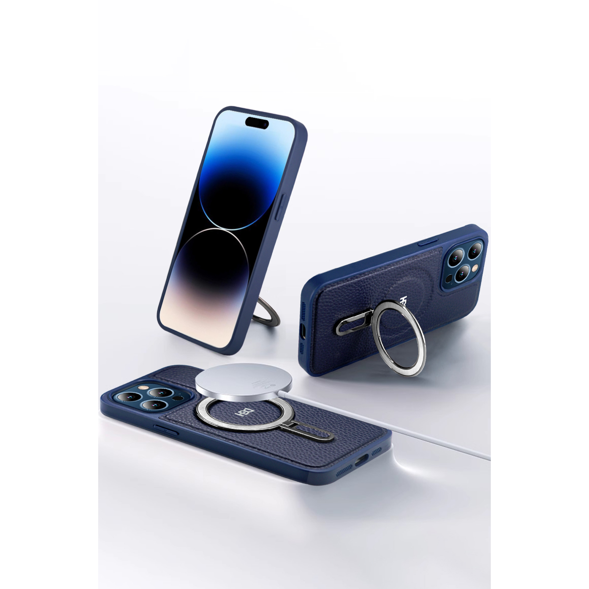 HDD Apple iPhone 14 HBC-139 Gravix Standlı Magsafe Kapak - Siyah