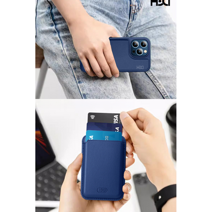 HDD Apple iPhone 15 HBC-009 Kartvizitli Maynetik Kapak - Mor