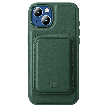HDD Apple iPhone 15 HBC-009 Kartvizitli Maynetik Kapak - Yeşil