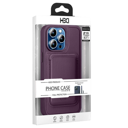 HDD Apple iPhone 16 HBC-009 Kartvizitli Maynetik Kapak - Titan Gri