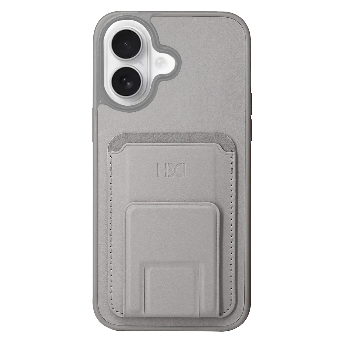 HDD Apple iPhone 16 HBC-021 Kartvizitli Standlı Maynetik Kapak - Titan Gri