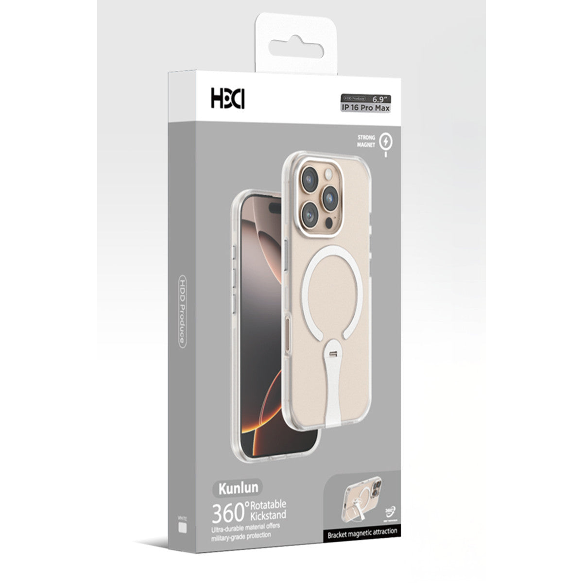 HDD Apple iPhone 16 HBC-354 Kunlun Standlı Magsafe Kapak