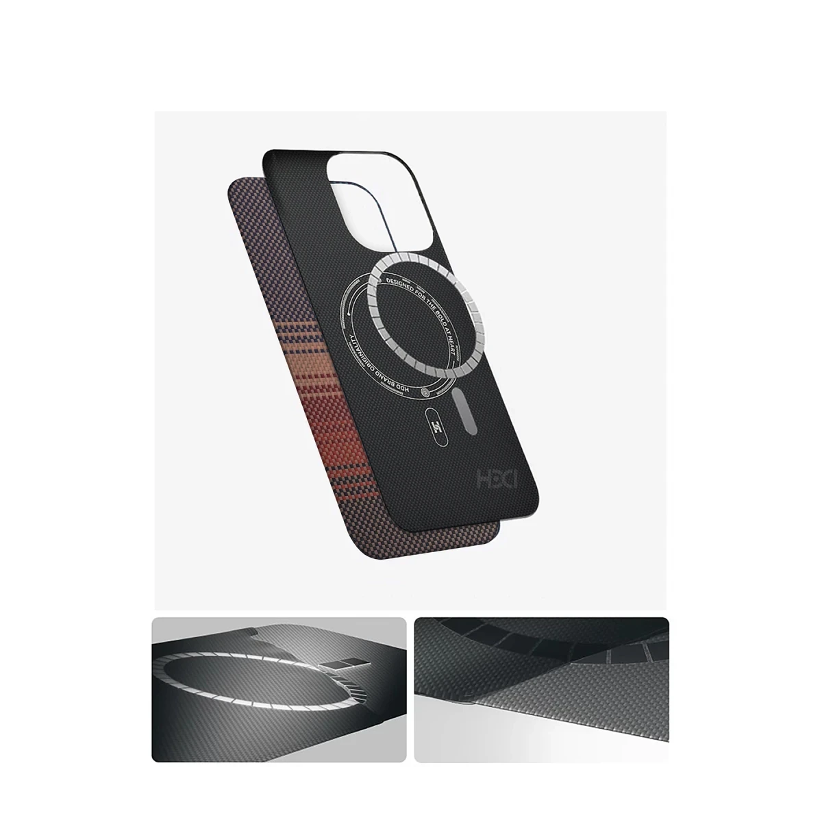 HDD Apple iPhone 16 Pro HBC-377 Kevlar Slim Magsafe Kapak - Alacakaranlık