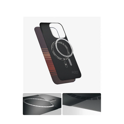 HDD Apple iPhone 16 Pro HBC-377 Kevlar Slim Magsafe Kapak - Alacakaranlık