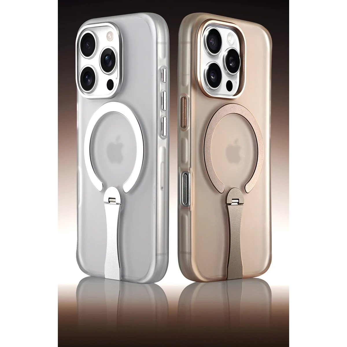 HDD Apple iPhone 16 Pro Max HBC-354 Kunlun Standlı Magsafe Kapak - Çöl Titanyum