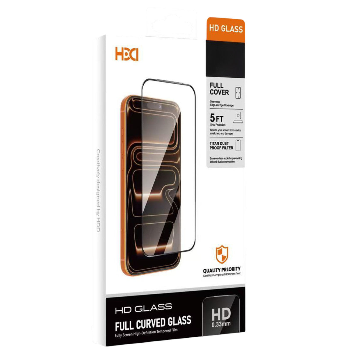 HDD Apple iPhone 17 Pro Bam 9H Cam Ekran Koruyucu